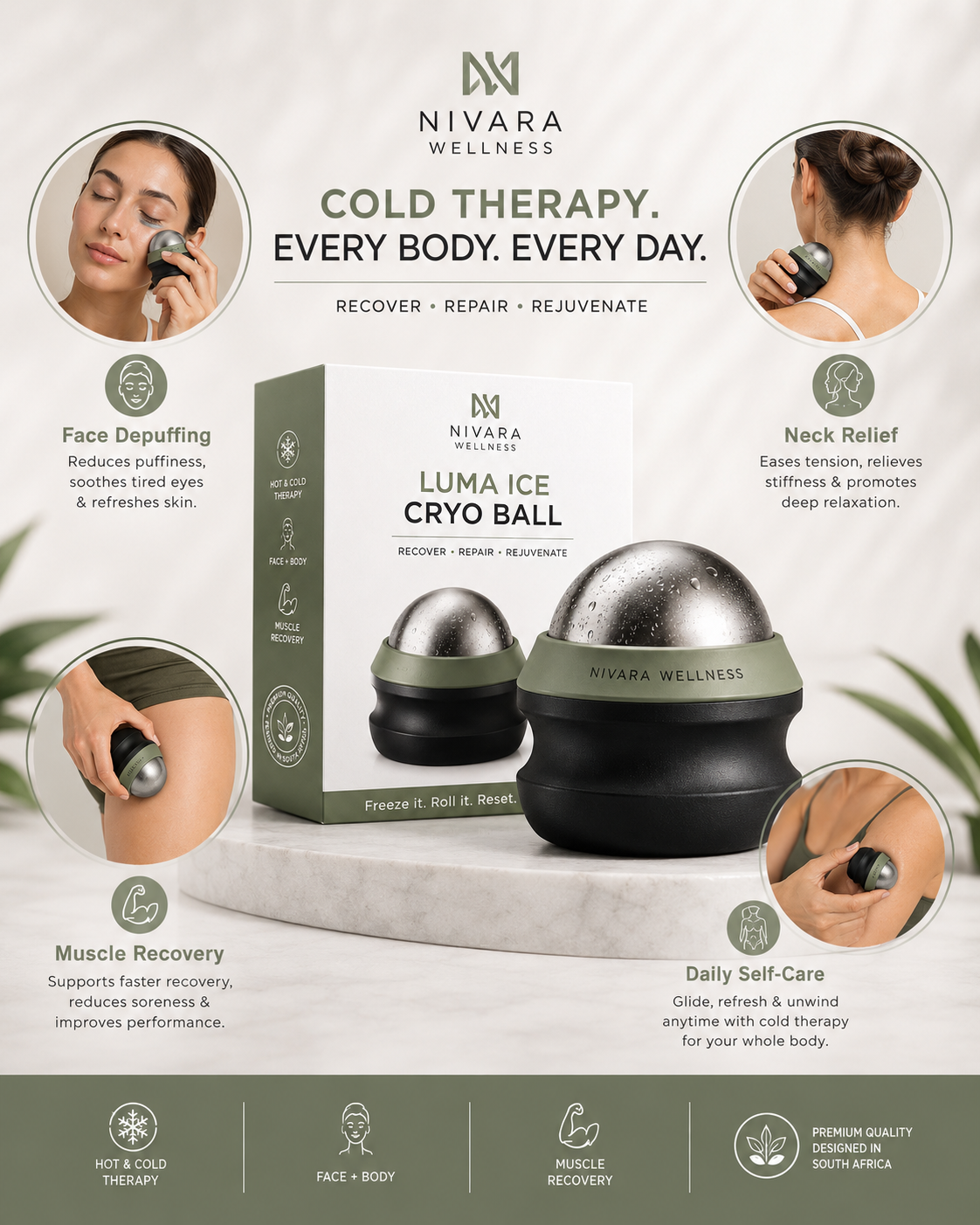 Luma Ice Cryo Ball by Nivara Wellness