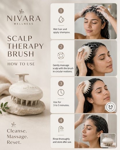 Scalp Therapy Brush by Nivara Wellness